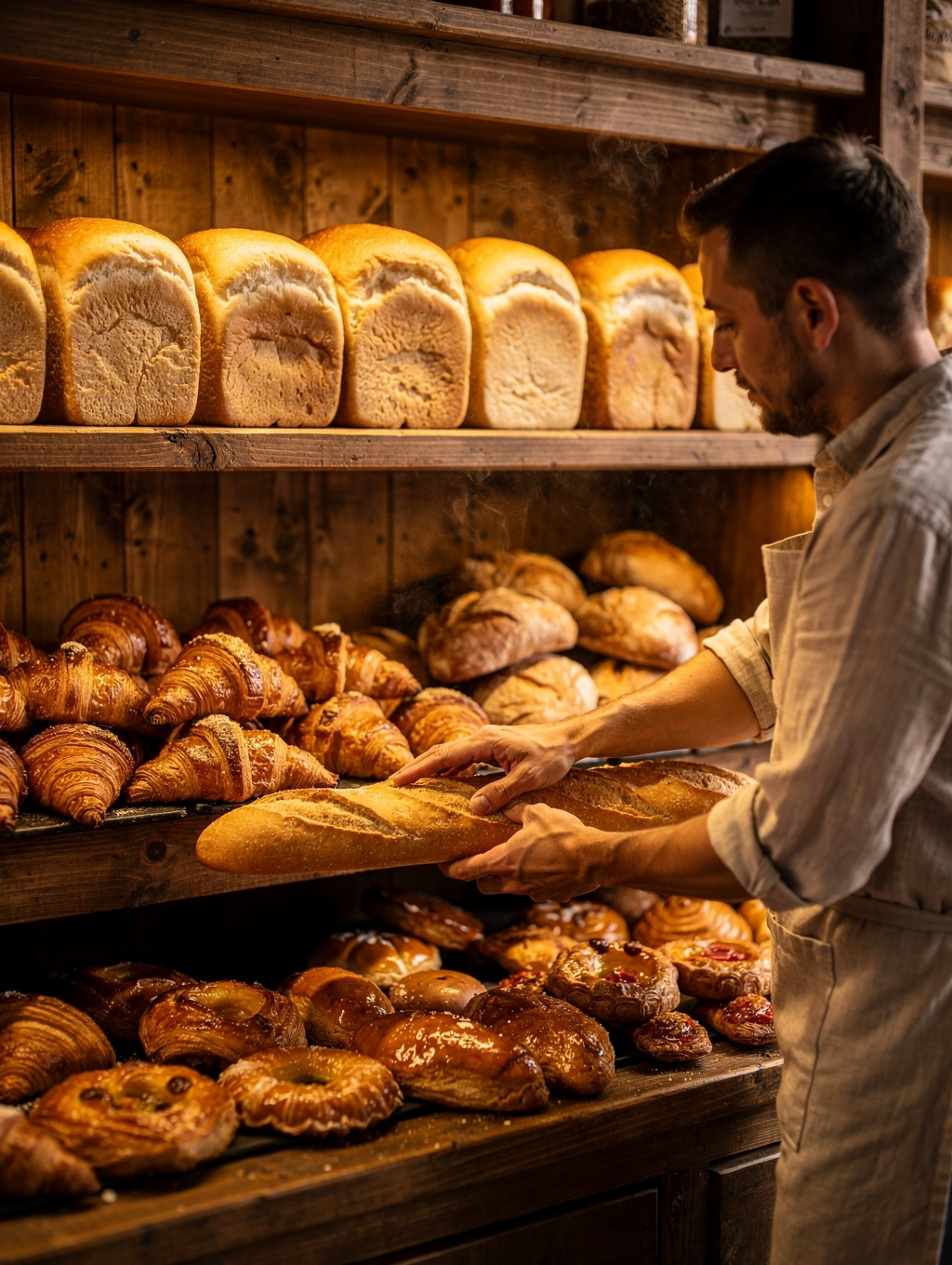 Refrigerated display cases in grocery or deli store